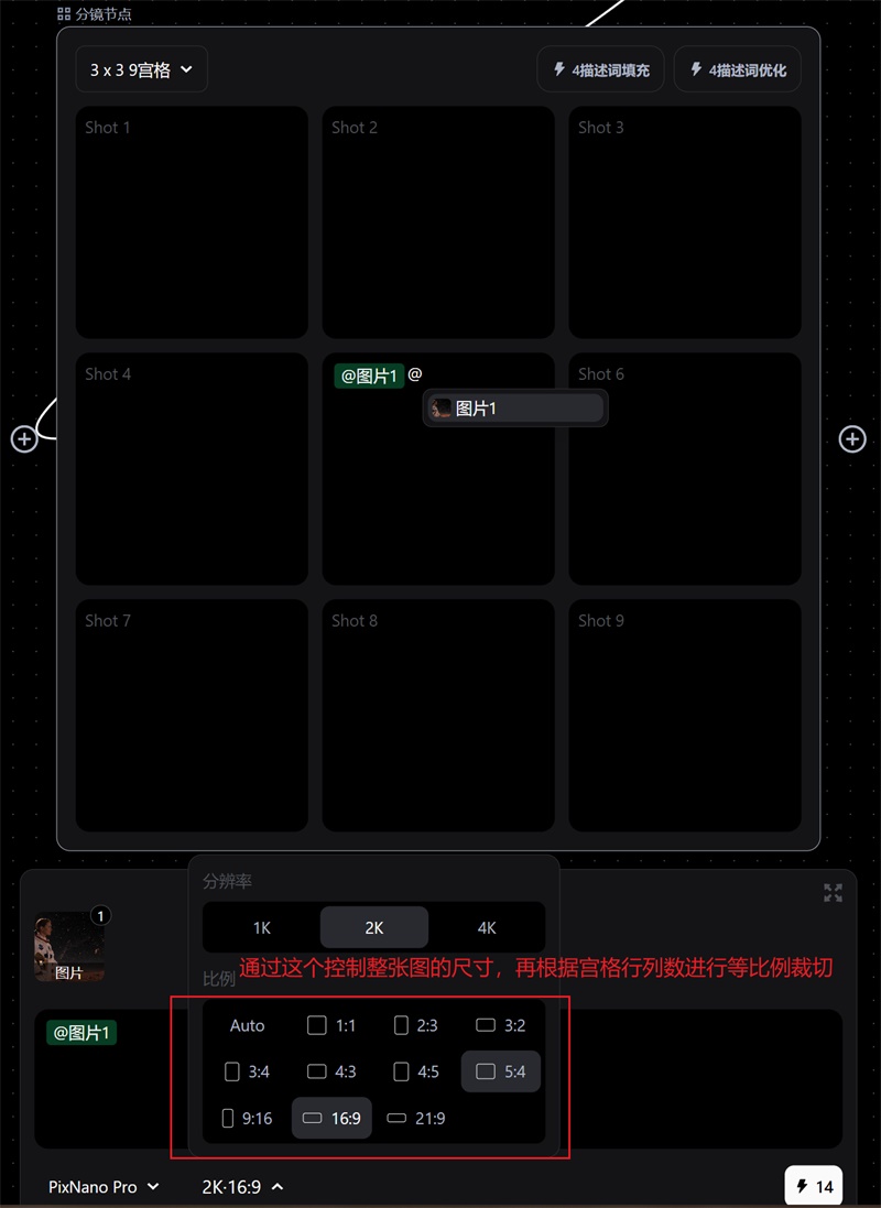 宫格分镜画幅比例控制